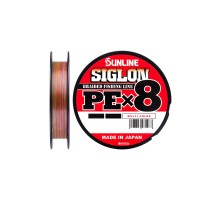 Шнур Sunline Siglon PE х8 150m 0.4/0.108mm 6lb/2.9kg Multi Color (1658.09.97)